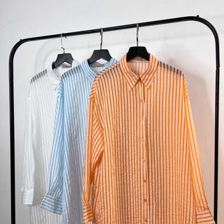 Đầm sơmi sọc dáng dài | Sala Dress | Secodee