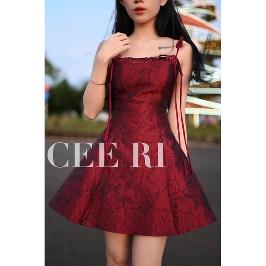 CEE RI - Váy gấm form xoè cao cấp