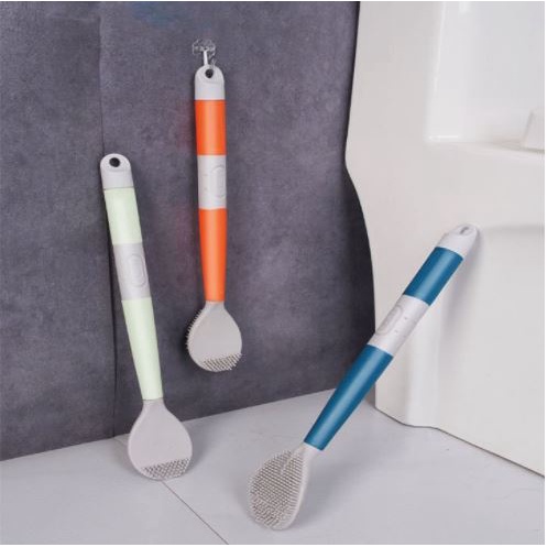 Chổi Cọ bồn cầu Silicon CÓ NGĂN CHỨA NƯỚC, chà toilet nhà vệ sinh cao cấp