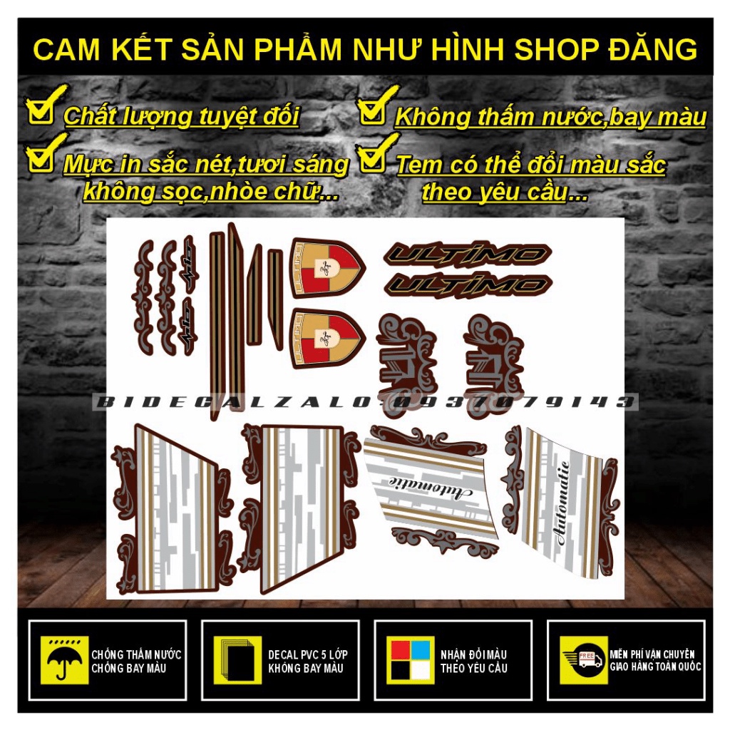 TEM RỜI MIO ULTIMO 2011MẪU HOA VĂN - THU DECAL