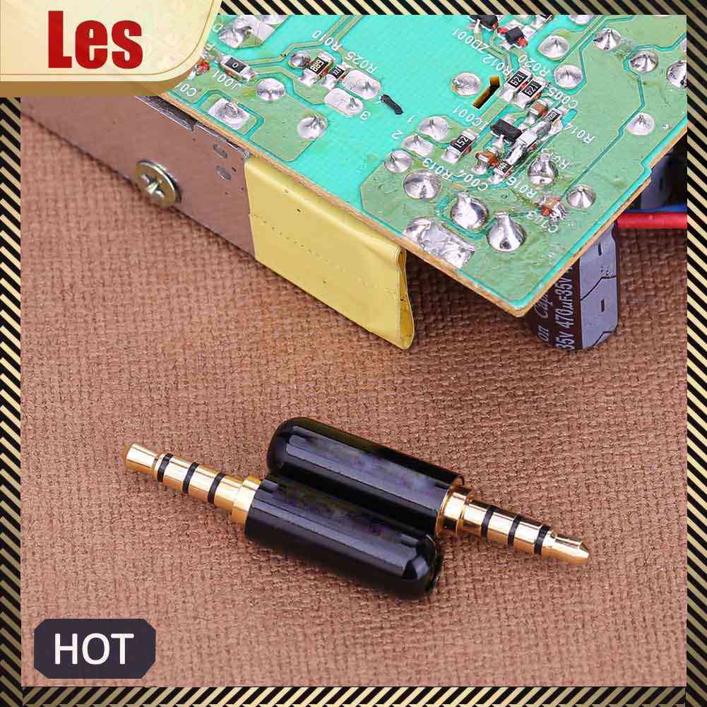 Set 2 Đầu Kết Nối Tai Nghe 3.5mm 1 / 8in TRRS 4 Cực