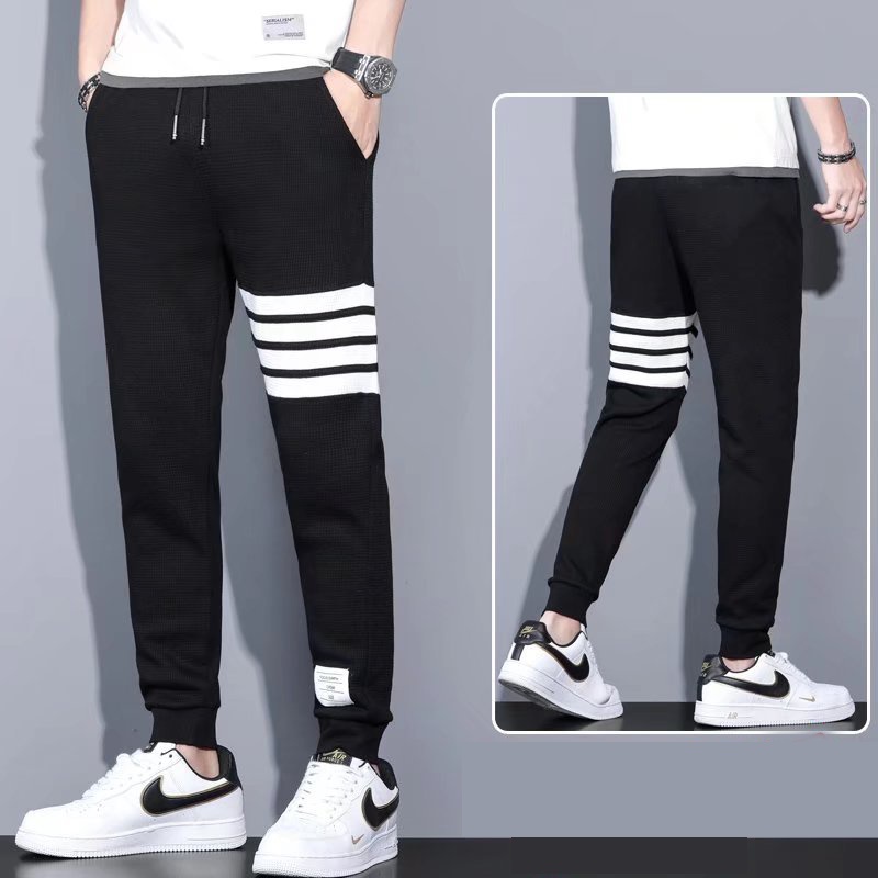 Quần Jogger nam nữ thể thao chất xốp thái, Quần thể thao nam nữ kẻ 4 sọc phong cách hàn quốc - AHSTORE