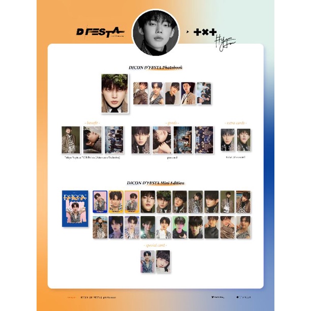 Thẻ ảnh photocard dicon txt mini cho chiến thần bo góc official siêu đẹp