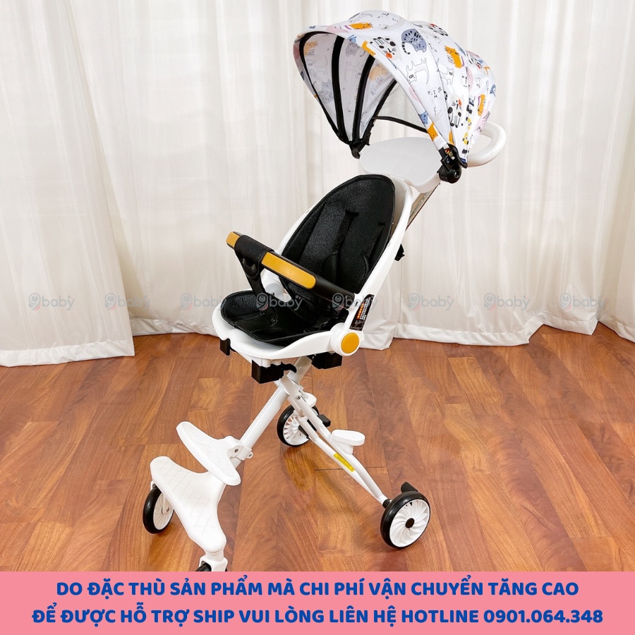 [XẢ KHO GIÁ SỐC - HÀNG MỚI] Xe đẩy 2 chiều M8 hoạ tiết con vật dạo chơi gấp gọn hàng chính hãng bảo hành 12 tháng