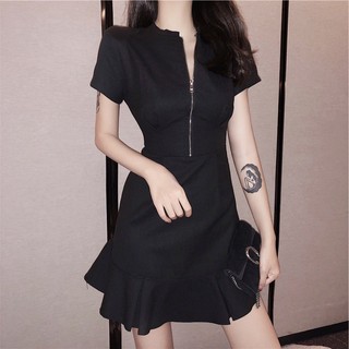 Đầm nữ dáng xòe tay ngắn đuôi cá mini Emilyshop