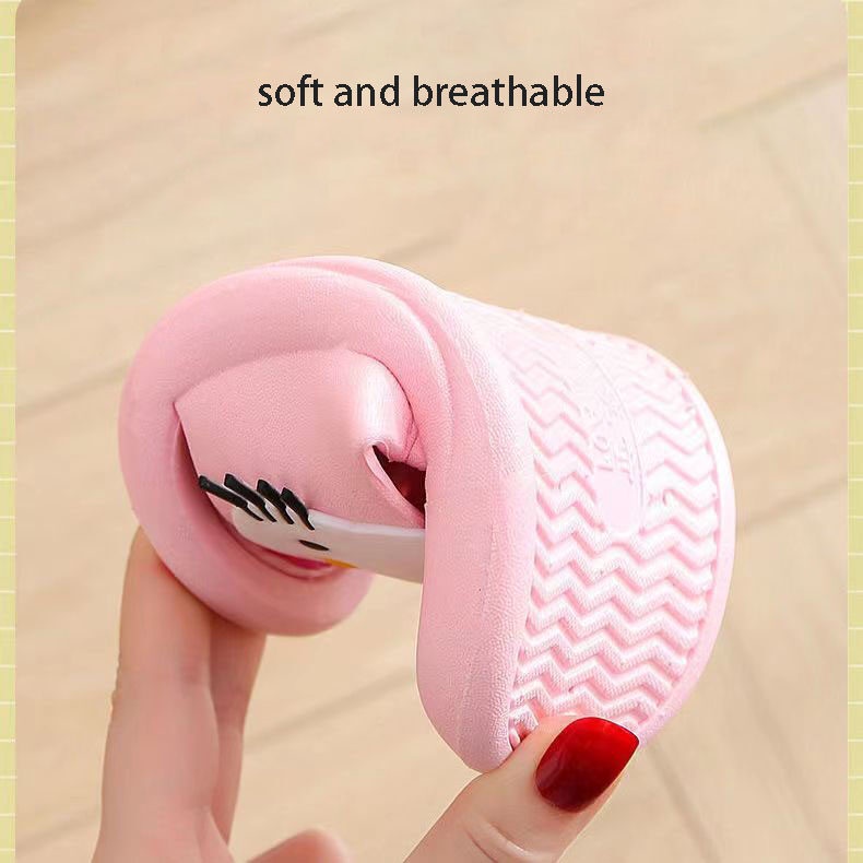 Hello kitty Dép Đi Trong Nhà Chống Trượt Mềm Mại Họa Tiết Hình Thỏ Mèo kitty Đáng Yêu Cho Bé