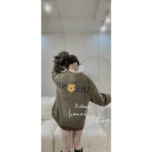 60-85KG Áo sweater BIGSIZE Gấu Kính so hot