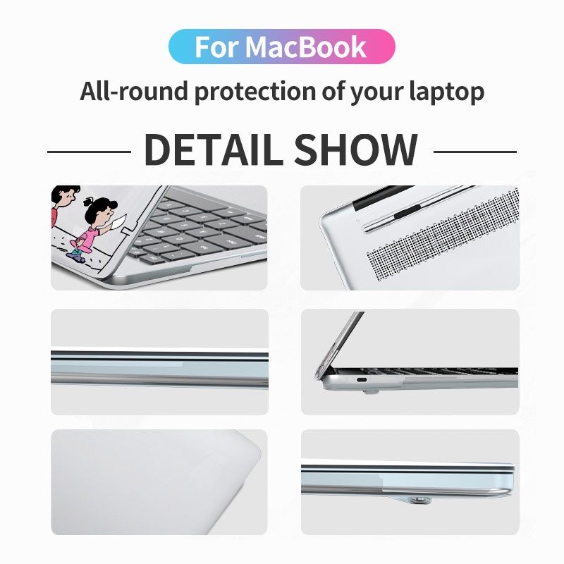 Ốp Máy Tính Bảng Trong Suốt In Hoạt Hình Cho MacBook Air Pro13 16 M1 Chip Pro 14 16 15 Inch Pro13.3 2022 M2 2021 Air 13.6 2022 M2