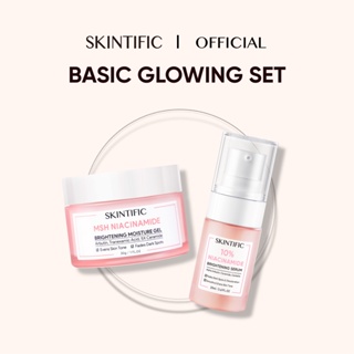 Image of SKINTIFIC Brightening Combo 10% Niacinamide Brightening Serum / MSH Niacinamide Brightening Moisturizer / Daily Clarifying Toner / Low pH Cleanser / 5X Ceramide Serum Sunscreen for Bright Skin and Blemish Care