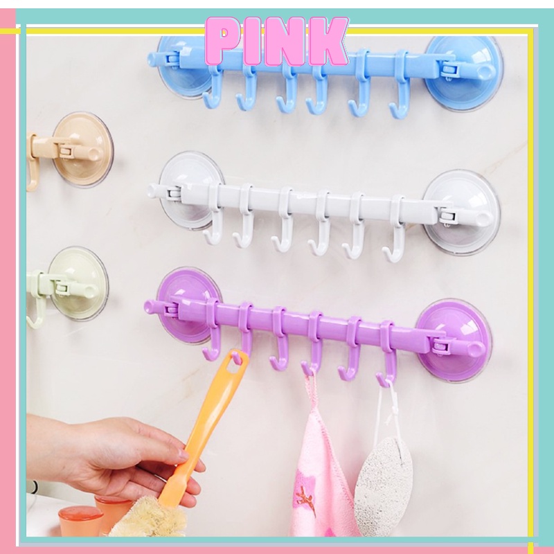Thanh Móc Treo Quần Áo Hít Tường Hút Chân Không Siêu Chắc Chắn PINKWISH B210