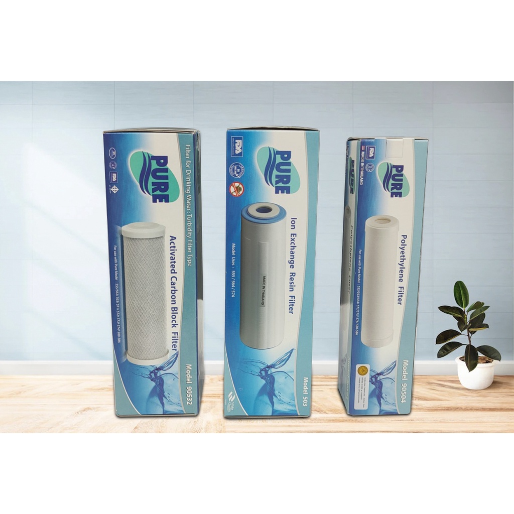 Bộ 3 Lõi Lọc Pure 123 Nhập Khẩu Chính Hãng Thái Lan Dùng Cho Máy Ion Kiềm và RO