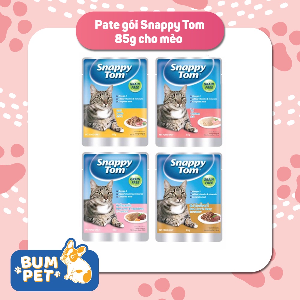 Pate SNAPPY TOM Dạng Gói 85Gr Cho Mèo