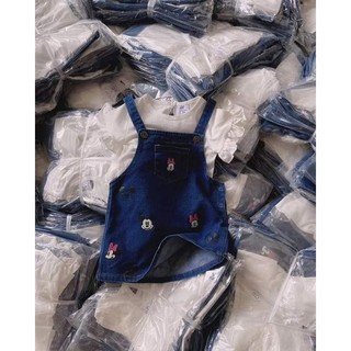 Set yếm mickey HM bé gái (có kèm áo)