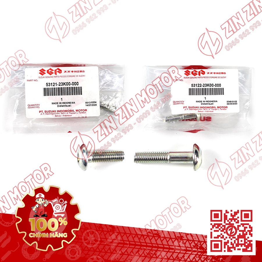 Ốc Dè Trước GSX R150 , GSX S150 , Bandit 150 53121-23K00-000 , 53122-23K00-000 Chính Hãng