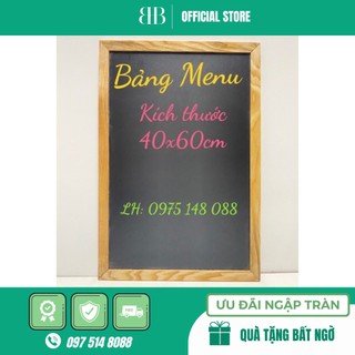 Bảng Menu Đen Nhà Hàng, Đủ size, tặng kèm phụ kiện, Hàng có sẵn ( Miễn phí ship trong nội thành Hà Nội)