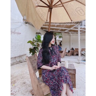 Váy dạ tweed suông đầm bầu lamvi dt 02