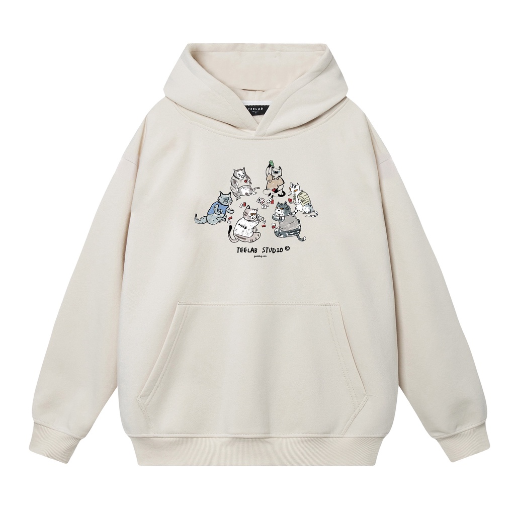 Áo Hoodie Teelab x Gambling Cat / Kem HD053