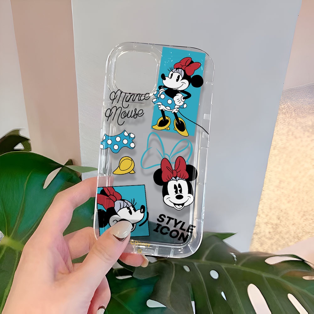 Ốp Điện Thoại Trong Suốt In Hình Mickey Minnie Cho iphone 14promax 11 13 12 7Plus X XS Max
