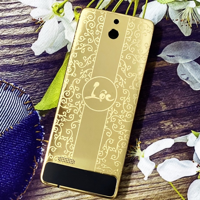 Vỏ Lưng Máy Nokia 515 Mạ Vàng Mẫu Chữ Lộc