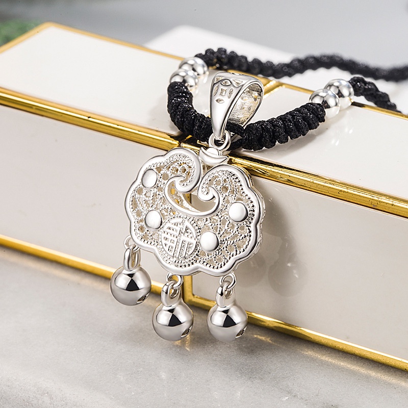 Vòng cổ Đan Tay Có Mặt Ổ Khóa Độc Đáo Thời Trang Cho Nữ