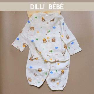 Đồ bộ ngủ áo quần Pijama tay dài quần dài bo chun cho bé trai bé gái trẻ