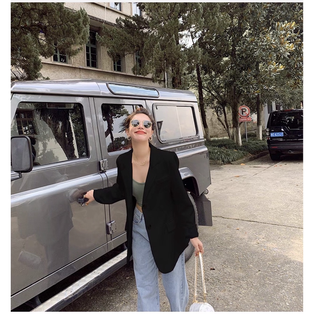 Áo khoác vest nữ, blazer nữ tay dài, phong cách hàn quốc AO001