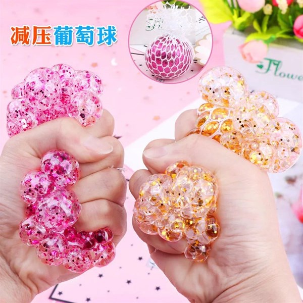 Đồ chơi hạt nở kim tuyến, banh bóp nở