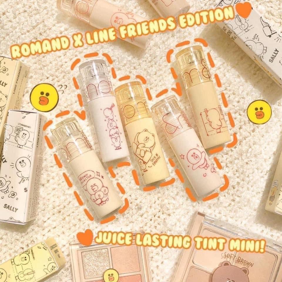 Son tint lì romand LINE FRIENDS Juicy Lasting Tint Mini