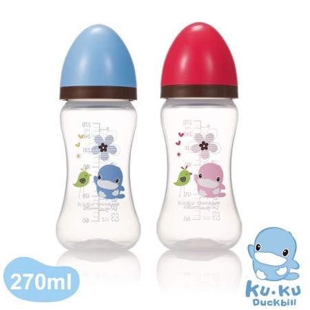 BÌNH SỮA NHỰA PP CỔ RỘNG KUKU KU5930A - 270ML