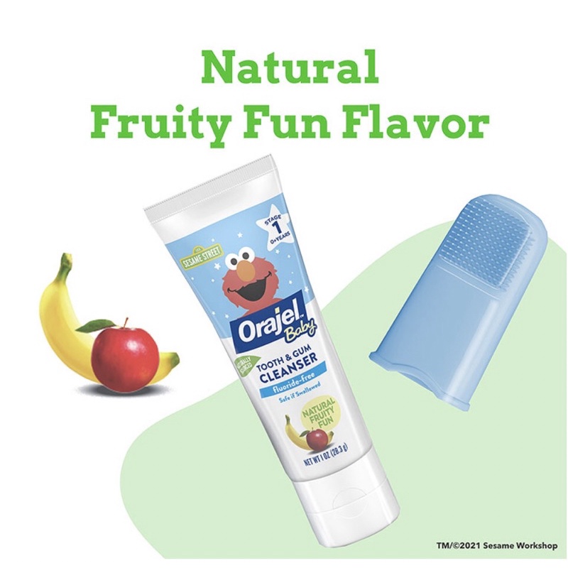 Set bàn chải nướu, rơ lưỡi và kem đánh răng nuốt được Baby Orajel cho bé từ sơ sinh  - BAABEELAND