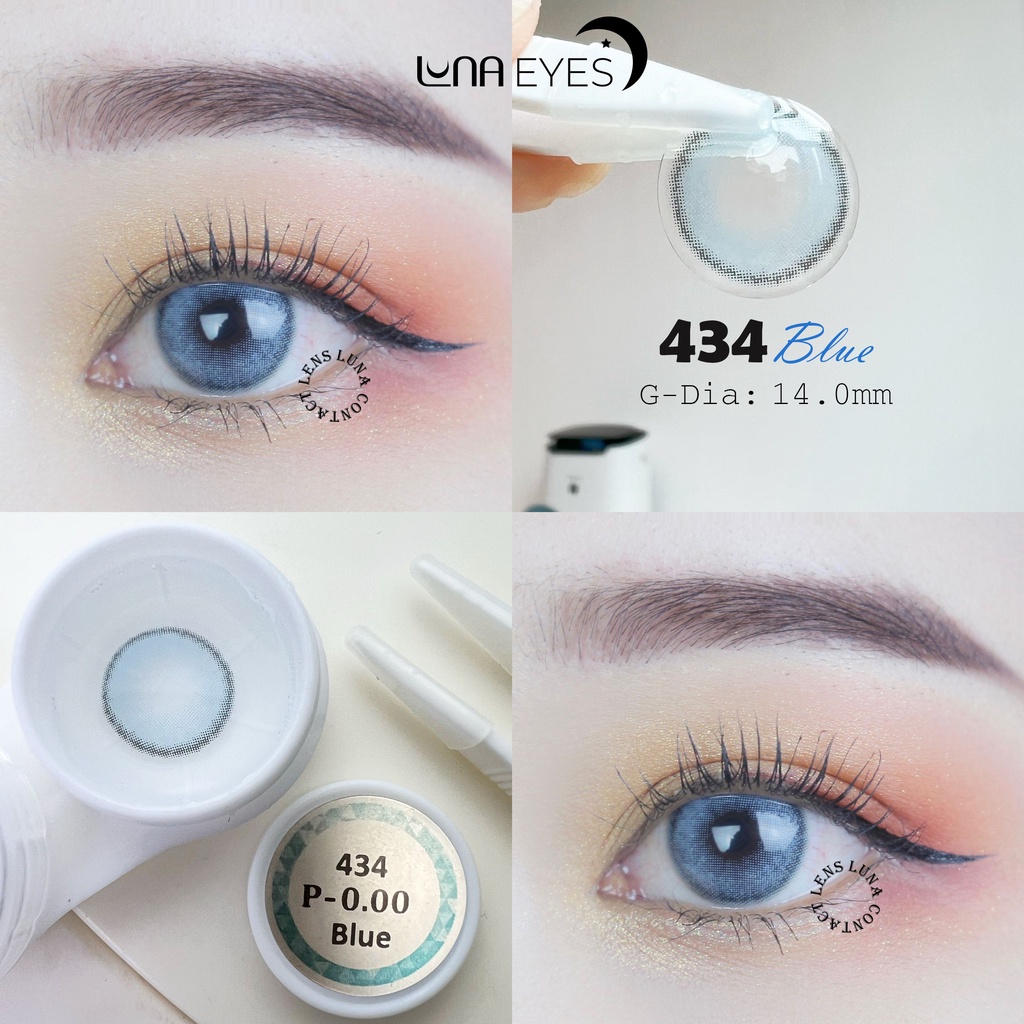 Kính áp tròng LUNA EYES 434 BLUE - Lens size nhỏ