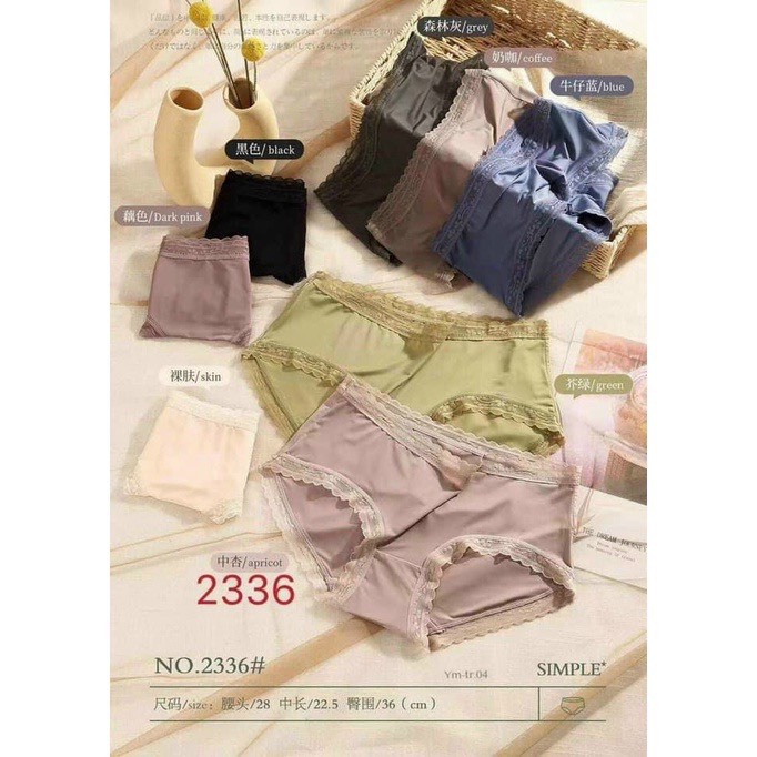 (Loại 1) Quần lót nữ thun lạnh, viền ren cao cấp mã 2336