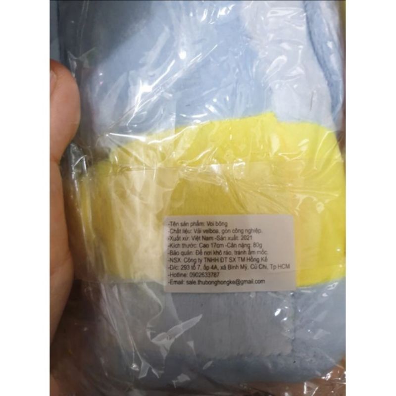 Voi bông đáng yêu cho bé 17cm x 15cm