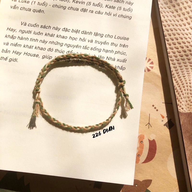 Vòng tay, vòng chân nam nữ bính nhỏ thắt nút 2 bên