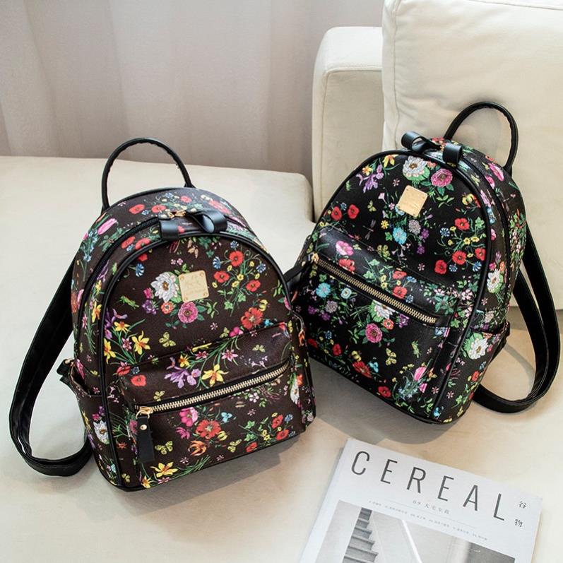 Balo MCM hoạ tiết Hoa hàng QC SIZE 32 Thời Trang hót  2022