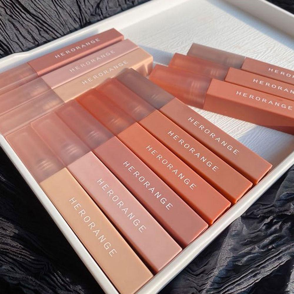 Son kem lì thân vuông Herorange mềm mịn môi và lâu trôi Nội địa Trung