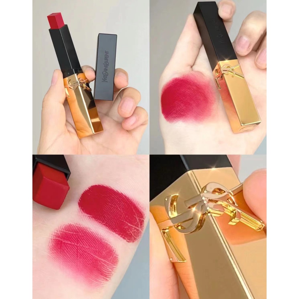 Ysl Saint Laurent Son Môi Lì Họa Tiết Dập Nổi LOGO Giáng Sinh 2021