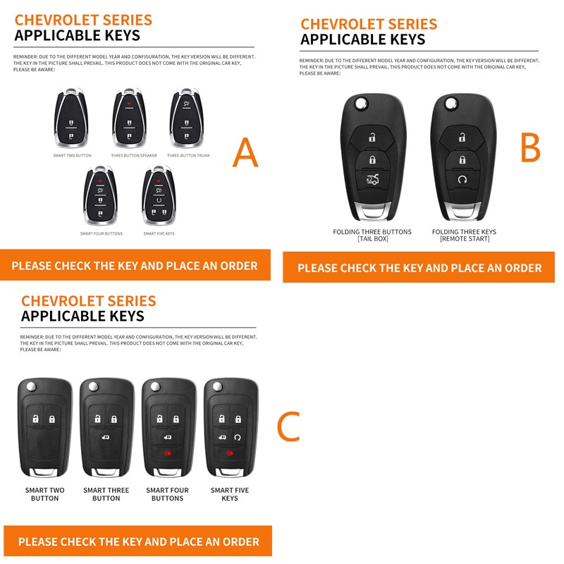 Vỏ Da Bảo Vệ Chìa Khóa Xe Hơi Chevrolet Captiva Cruze Colorado Trailblazer Sonic