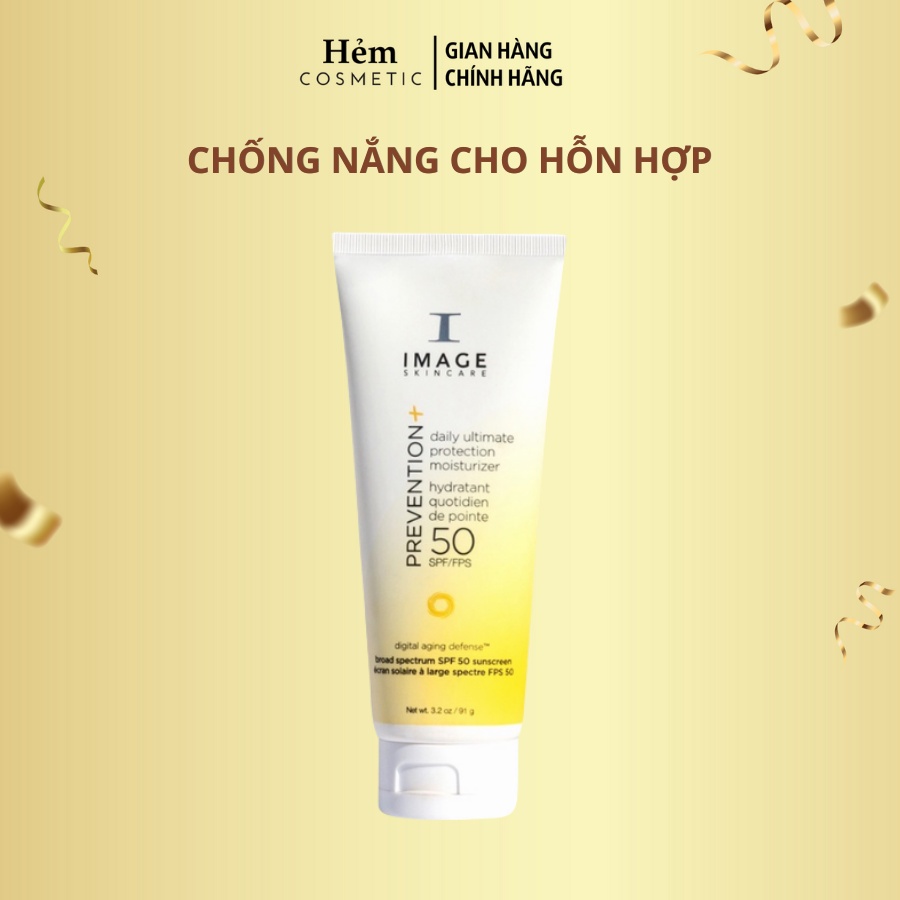 Kem chống nắng Image Skincare Prevention+ Daily Ultimate Protection Moisturizer SPF50 cho da hỗn hợp 91g