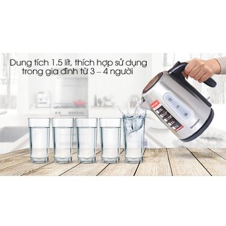 Bình Đun Siêu Tốc Sharp EKJ-15EVS-ST (1.5 lít) - Hàng Chính Hãng