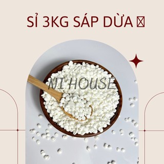 Sỉ 3kg sáp wax - có tặng kèm que - sáp premier - dừa - trong - nhủ