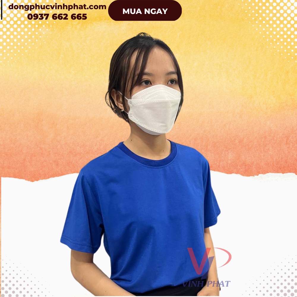 Áo Thun Trơn Nam Nữ Cổ Tròn Tay Ngắn Basic Trẻ Trung Vải Cotton Mịn Co Giãn Thoáng Mát - Hình Thật