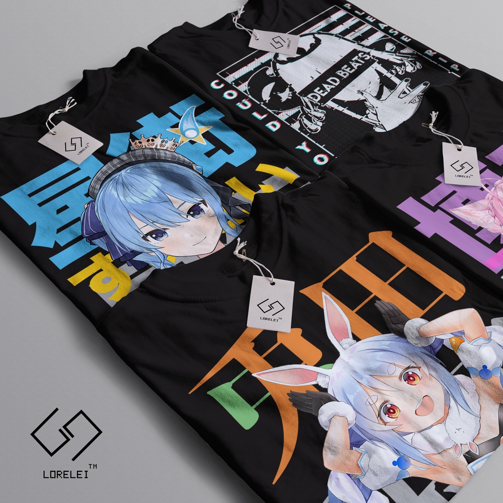 Áo thun Hololive Hakui Koyori Color Design  ngắn tay