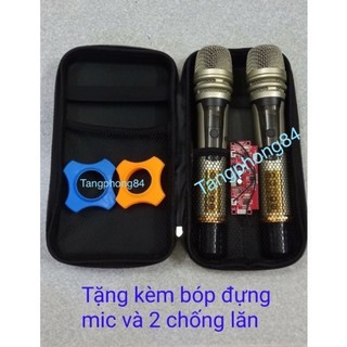 [Mã ELHACE giảm 4% đơn 300K] Micro không dây cho loa kéo tặng kèm bóp đựng mic và chống lăn