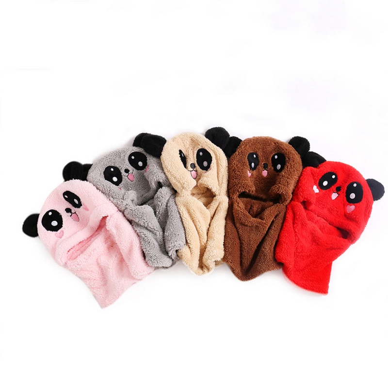 Mũ lông gấu Panda cho béFREESHIPNón len trẻ em lông cừu liền khăn cổ hình gấu ấm áp mùa đông (sỉ hot)
