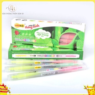 Bút dạ quang 2 đầu vàng-hồng TL HL-C01, bút hightligh, bút nhớ, bút đánh dấu