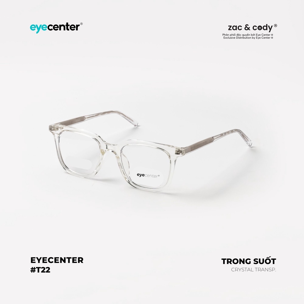 Gọng kính cận nam nữ chính hãng ZAC&CODY A83S lõi thép chống gãy cao cấp nhập khẩu by Eye Center Vietnam