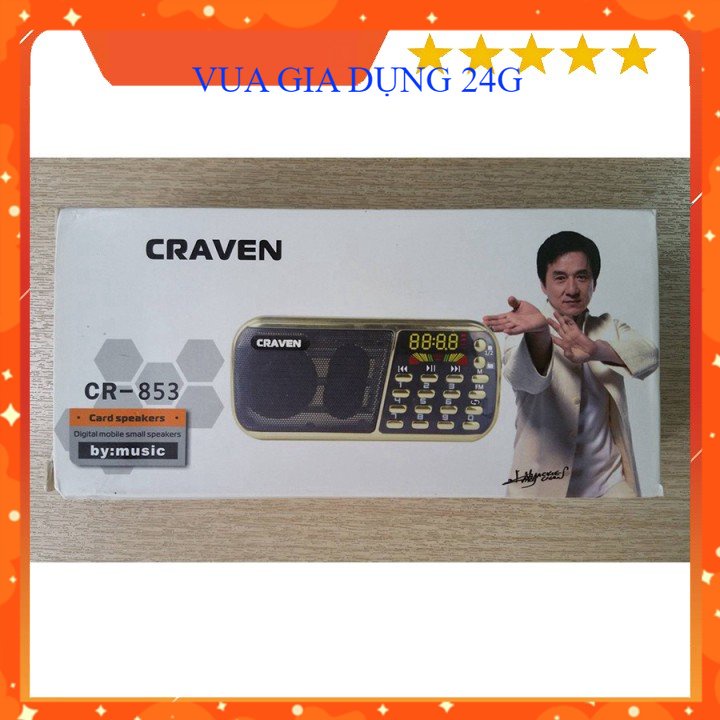 Loa Thẻ Nhớ Nghe Pháp Craven Cr-853 Xài 3 Pin