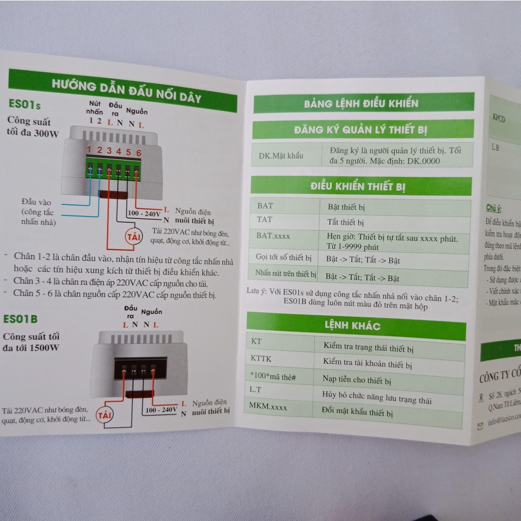 ES01B+ Bộ điều khiển từ xa qua điện thoại, 1 cổng công suất LỚN 1500W, Sử dụng app SMARTPHONE- Hàng Việt Nam