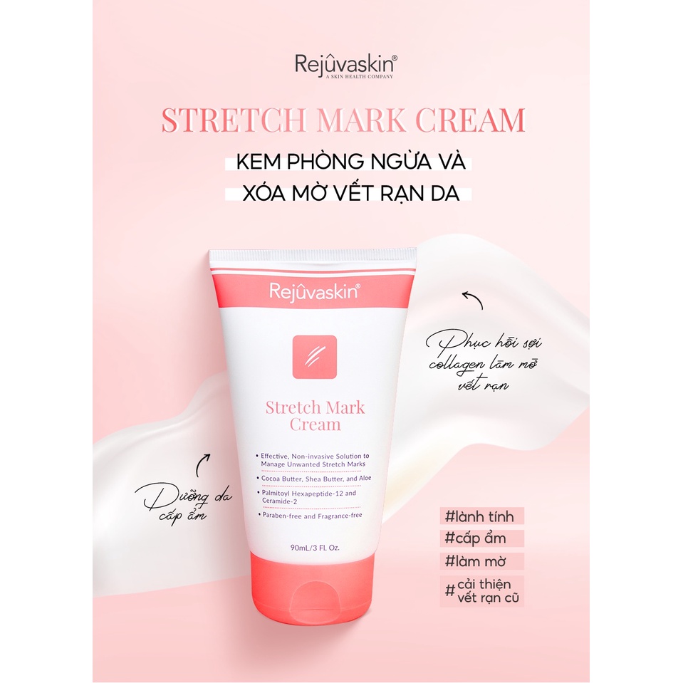 Kem phòng ngừa và làm mờ rạn da REJUVASKIN Stretch Mark Cream 90ml